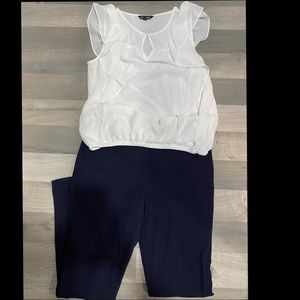 Express - Navy Blue mid rise slacks